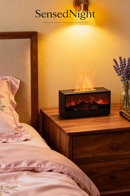 New Creative Fireplace Aromatherapy 150 Waterless Auto Off Colorful Flame Aerial Humidifier for remote home bedrooms AG-DQ717