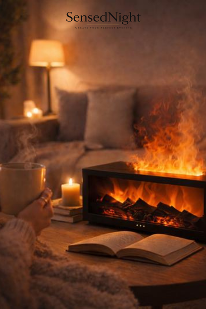 New Creative Fireplace Aromatherapy 150 Waterless Auto Off Colorful Flame Aerial Humidifier for remote home bedrooms AG-DQ717